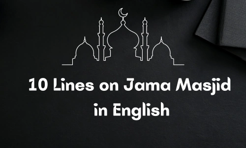 10 Lines on Jama Masjid in English
