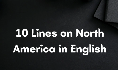 10 Lines on North America in English