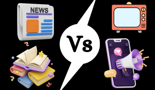 Difference between Print Media and Electronic Media